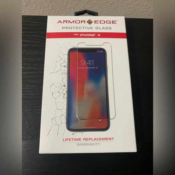 Armor Edge Protective Glass Tempered Screen Protector iPhone X - Picture 1 of 3